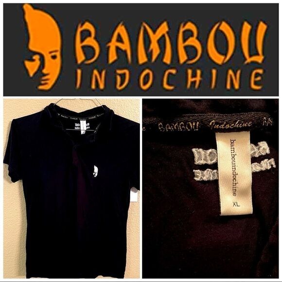 XL Bambou Indochine Black with white Logo SS Shirt - Picture 2 of 5